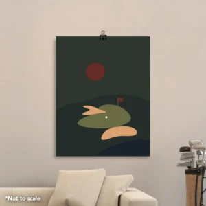 Mockup of Serene Greens matte poster - not to scale