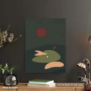 Mockup of Serene Greens printed on a thin canvas - not to scale