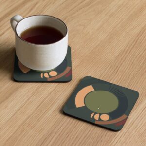 Concentric Chip Shots - Cork-back coaster