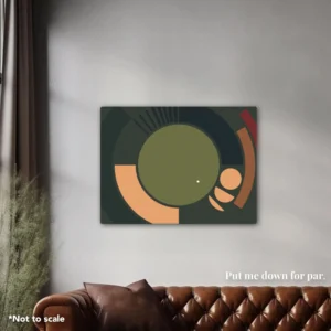 mockup of Concentric Chip Shot on wall - not to scale