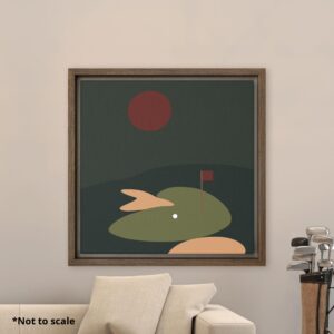 Serene Greens – brown framed canvas